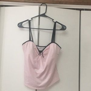 Pink and black tankini top! Merona